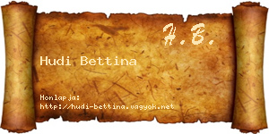 Hudi Bettina névjegykártya