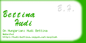 bettina hudi business card